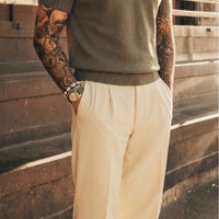 Olive Low Gauge Knit Polo