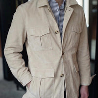 Sand Lamb Suede Field Jacket [Made-to-Measure (MTM)]