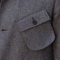 Brown Herringbone Teba Field Jacket