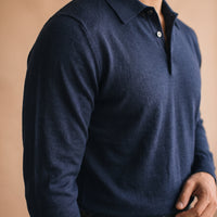 The Superfine Merino Long-Sleeve Knit Polo