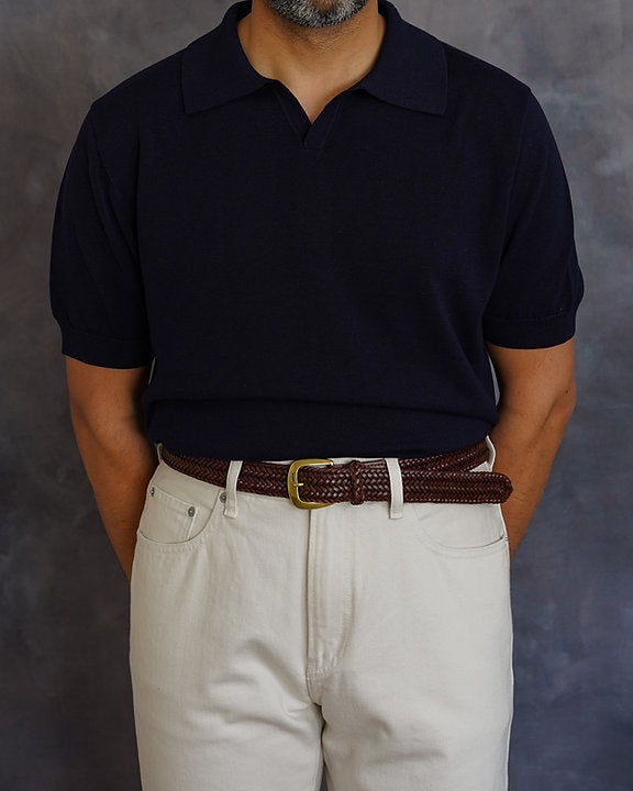 Short Sleeve Knitted Polo