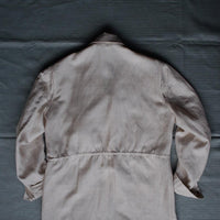 Beige Windowpane Linen Caribbean Overshirt Jacket [Made-to-Measure (MTM)]