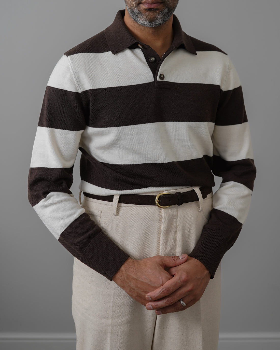 Ivy Stripe Long Sleeve Polo