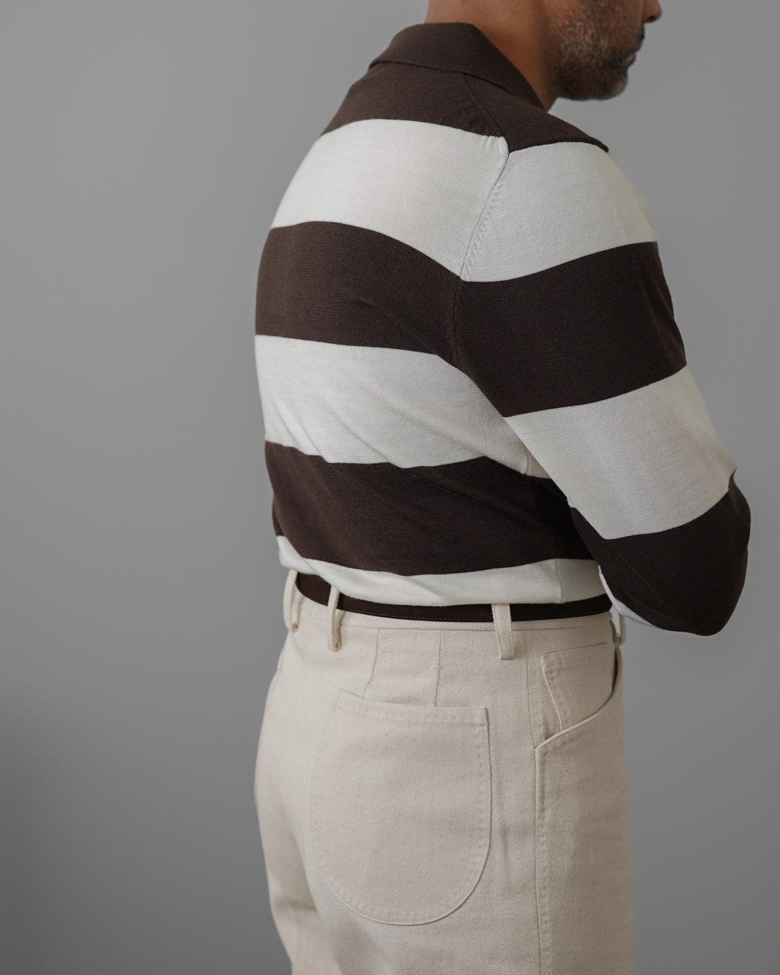 Ivy Stripe Long Sleeve Polo