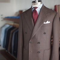 Holland & Sherry - Brown Double Breasted Jacket [Made-to-Measure (MTM)]